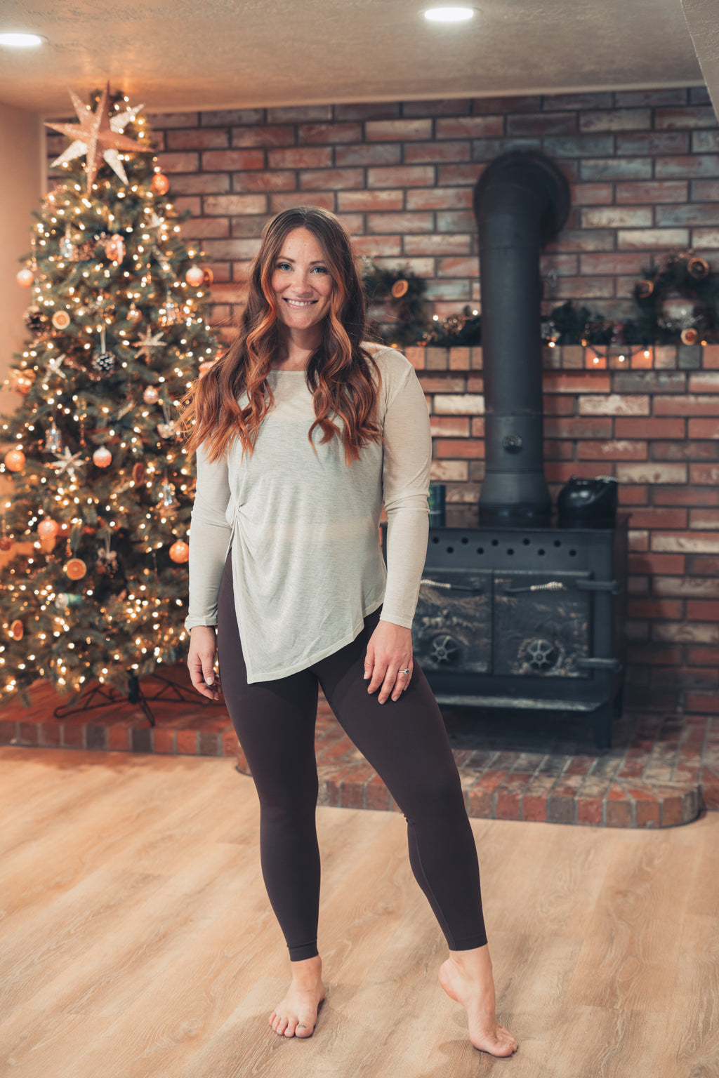 Asymmetrical Tie-Front Active Cover Top